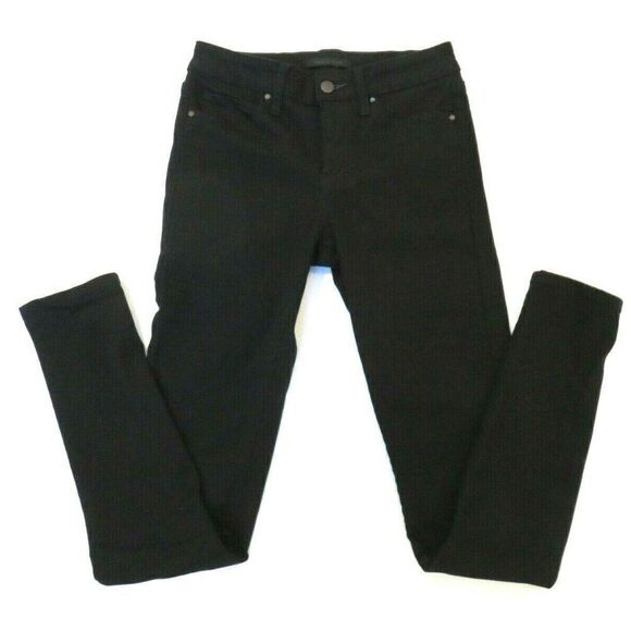 Uniqlo Womens Size 25x32 Jeans Black Skinny Fit Tapered Mid-Rise Extra Stretch - Picture 1 of 7